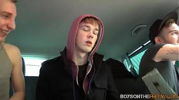 Kai Alexander has hardcore threesome in the moving car