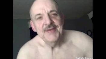 Old Daddybear Grandpa oldman likes being Filmed Swallowing Cum